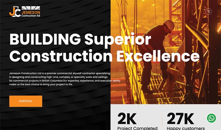 Construction Website Design 